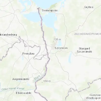 Map showing location of Przecław (53.374470, 14.472510)