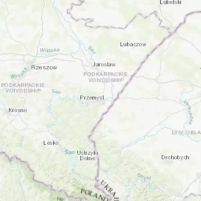 Map showing location of Przemyśl (49.784980, 22.767280)