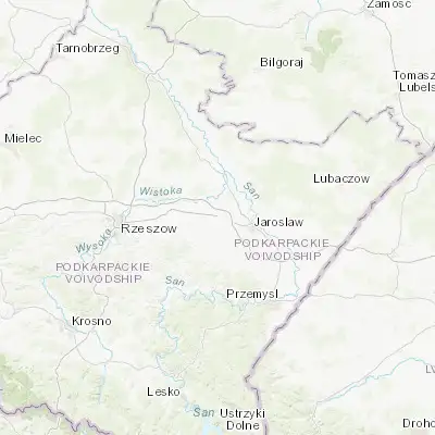 Map showing location of Przeworsk (50.059120, 22.494080)