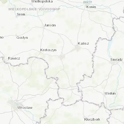 Map showing location of Przygodzice (51.591950, 17.824120)