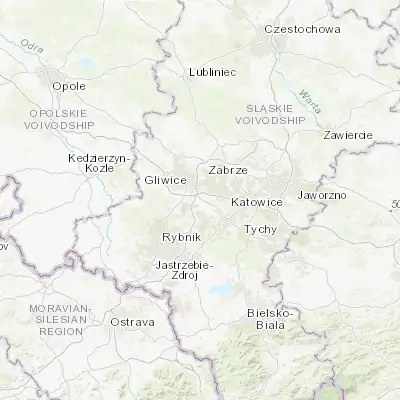 Map showing location of Przyszowice (50.248410, 18.745940)