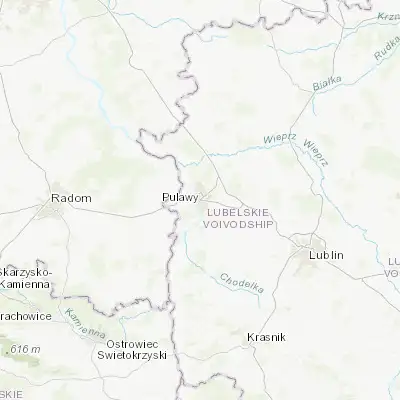 Map showing location of Puławy (51.416550, 21.969390)