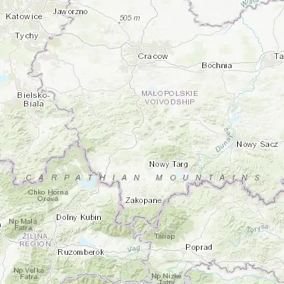 Map showing location of Rabka-Zdrój (49.608890, 19.966540)