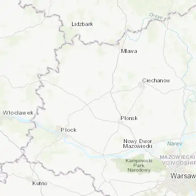 Map showing location of Raciąż (52.781520, 20.117700)