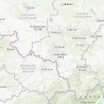 Map showing location of Radlin (50.050200, 18.476260)