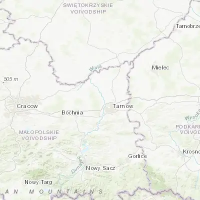 Map showing location of Radłów (50.084190, 20.849670)