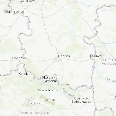 Map showing location of Radom (51.402530, 21.147140)