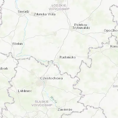 Map showing location of Radomsko (51.067130, 19.444770)