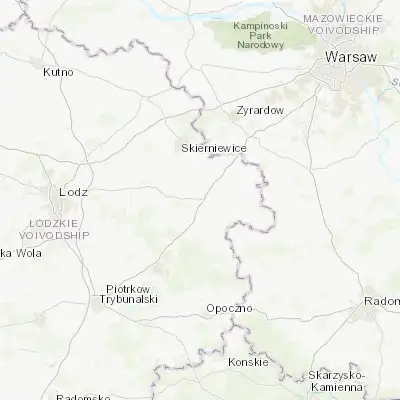 Map showing location of Rawa Mazowiecka (51.764370, 20.254930)