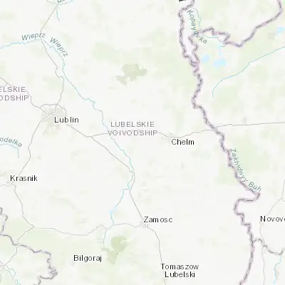 Map showing location of Rejowiec Fabryczny (51.114140, 23.247240)