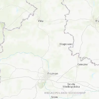Map showing location of Rogoźno (52.752260, 16.990490)
