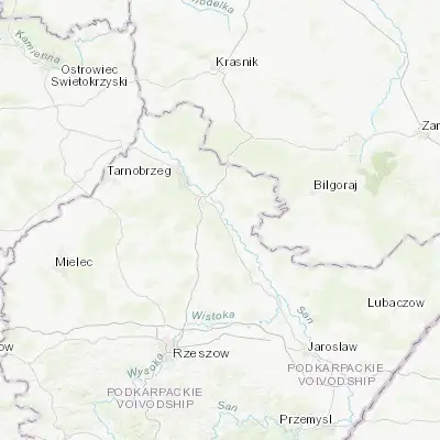 Map showing location of Rudnik nad Sanem (50.441520, 22.248560)