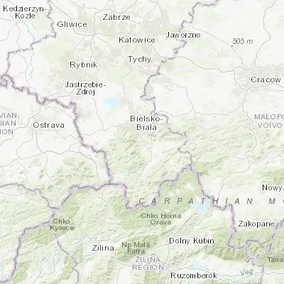 Map showing location of Rybarzowice (49.729560, 19.101620)