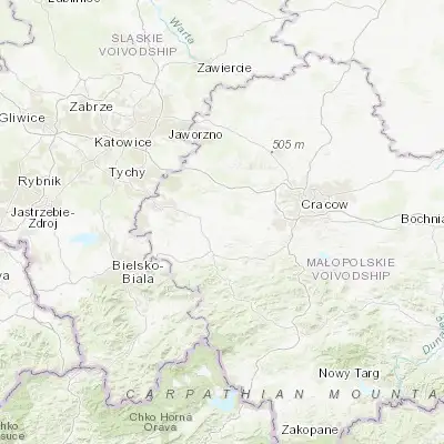 Map showing location of Ryczów (49.981030, 19.550170)