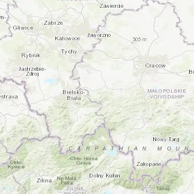 Map showing location of Rzyki (49.811290, 19.396190)
