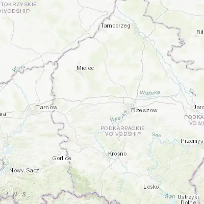 Map showing location of Sędziszów Małopolski (50.070690, 21.700620)