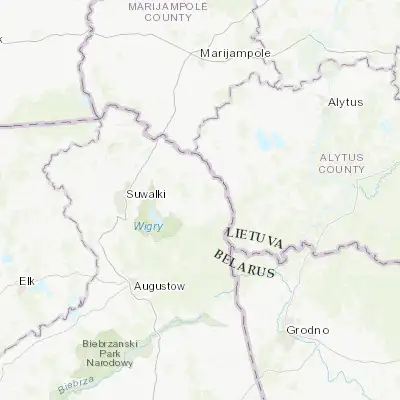 Map showing location of Sejny (54.108020, 23.346980)