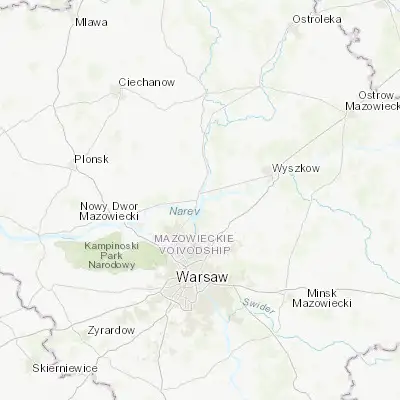Map showing location of Serock (52.510360, 21.069100)