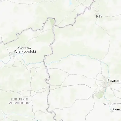 Map showing location of Sieraków (52.651340, 16.080470)