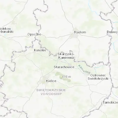 Map showing location of Skarżysko-Kamienna (51.113110, 20.871620)