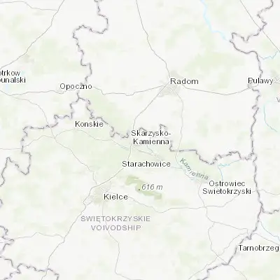 Map showing location of Skarżysko Kościelne (51.138220, 20.911960)