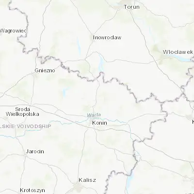 Map showing location of Ślesin (52.370390, 18.306440)
