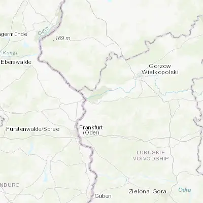 Map showing location of Słońsk (52.563450, 14.805260)