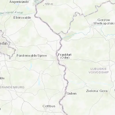 Map showing location of Słubice (52.350880, 14.560650)