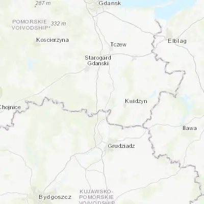 Map showing location of Smętowo Graniczne (53.746380, 18.685860)