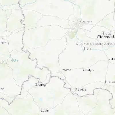 Map showing location of Śmigiel (52.013390, 16.527040)