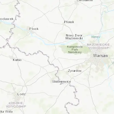 Map showing location of Sochaczew (52.229440, 20.238380)