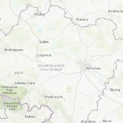 Map showing location of Środa Śląska (51.164060, 16.595080)