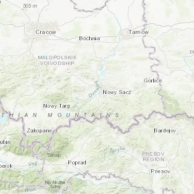 Map showing location of Stary Sącz (49.563640, 20.634960)