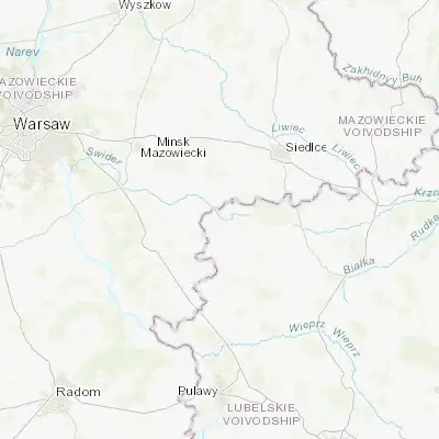 Map showing location of Stoczek Łukowski (51.961350, 21.971370)
