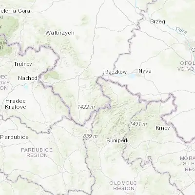 Map showing location of Stronie Śląskie (50.295540, 16.873970)