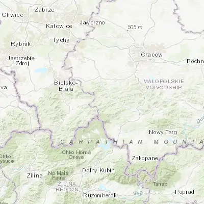 Map showing location of Stryszawa (49.713270, 19.521850)
