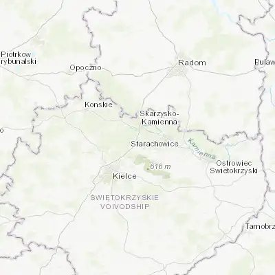 Map showing location of Suchedniów (51.047760, 20.829220)