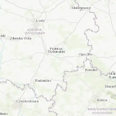 Map showing location of Sulejów (51.354360, 19.885380)