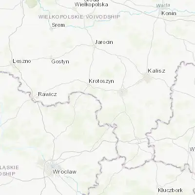 Map showing location of Sulmierzyce (51.605940, 17.530530)