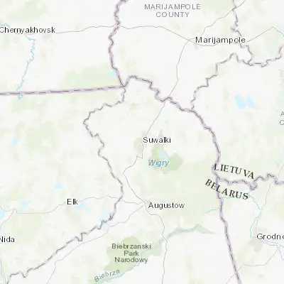 Map showing location of Suwałki (54.111750, 22.930870)