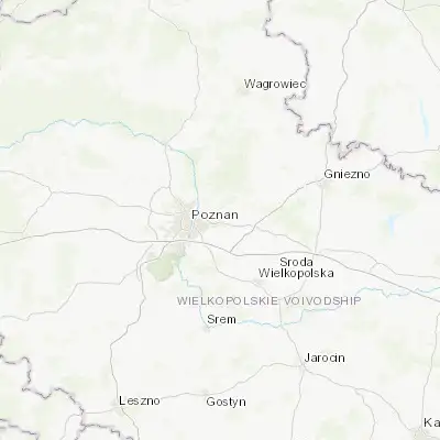 Map showing location of Swarzędz (52.412890, 17.085030)