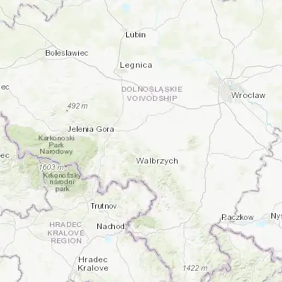 Map showing location of Świebodzice (50.859740, 16.319660)