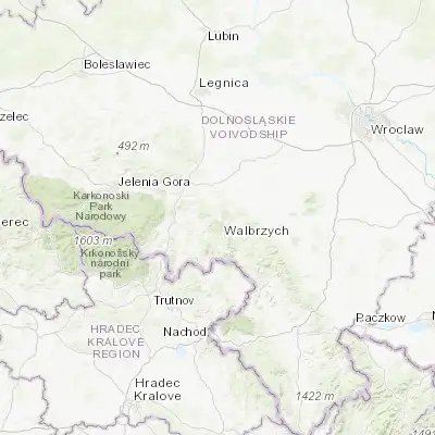 Map showing location of Szczawno-Zdrój (50.803520, 16.256550)