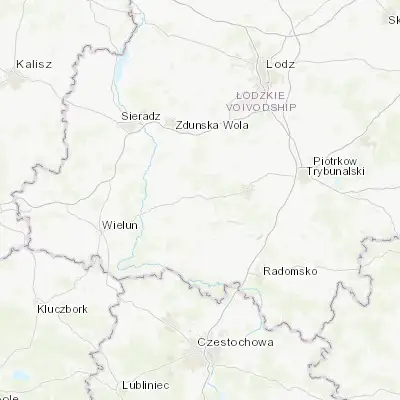 Map showing location of Szczerców (51.333190, 19.109770)
