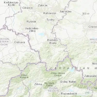 Map showing location of Szczyrk (49.717240, 19.031830)