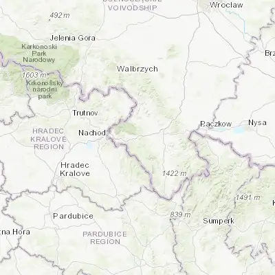 Map showing location of Szczytna (50.413430, 16.447430)