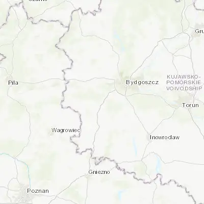 Map showing location of Szubin (53.009670, 17.740000)