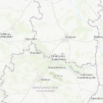 Map showing location of Szydłowiec (51.228230, 20.861060)