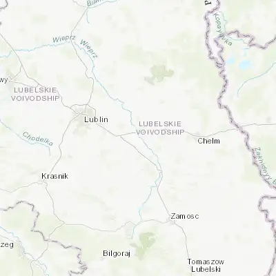 Map showing location of Trawniki (51.136330, 22.998160)