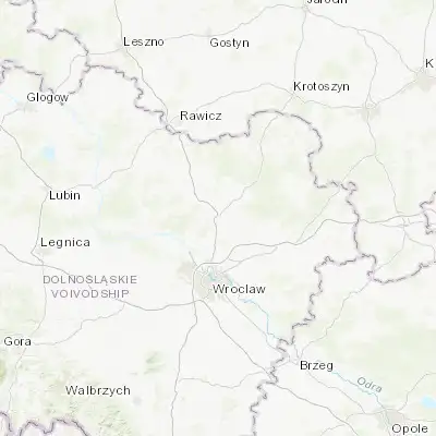 Map showing location of Trzebnica (51.310760, 17.063310)